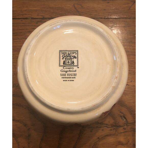 Table Tops Gallery Country Gingerbread 4 1/2" Dip Bowl with Knife - Picture 8 of 9